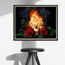 Fire Rose 5D Full Drill Diamond Painting Embroidery DIY Craft Cross Stitch