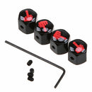 4X Car Auto Accessories Air Tire Stems Valve Wheel Caps Dust Cover Anti-theft