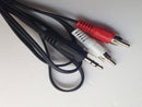 3.5mm AUX Stereo Mini Jack to 2 Male RCA Plug Adapter Audio Splitter Cables Cord