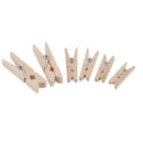 100x 35mm Mini Natural Wooden Clothes Photo Paper Peg Clothespin Craft Clips