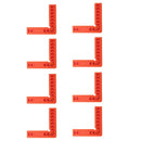 Set of 8 Plastic 3inch Angle Ruler 90 Degree Positioning Gauge Woodworking