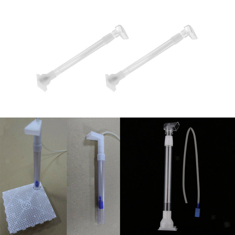 2 Pcs Aquarium Under Gravel Filter Air Line Hose Intubation Tube