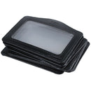Faux Leather Horizontal Name Tag ID Work Badge Card Holder 10pcs Black A5Z8