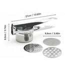 3 in 1 Stainless Steel Potato Masher Ricer Fruit Vegetable Kitchen Press Maker