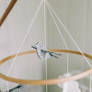 Baby Crib Mobile Birds & Clouds Felt Nursery Ceiling Decoration for Girls & R5Y8