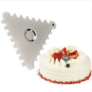 Triangle Sawtooth Cake Smoother Scraper Spatula Fondant Decorating Cut Fast R2J7