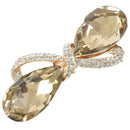 Fashion Crystal Rhinestone Oval Bowknot Barrette Hair Clip Clamp Hairpin