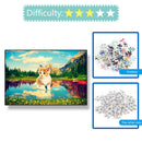 1000 Pieces DIY Cat on River Puzzle Educational Learning Assembling Toys