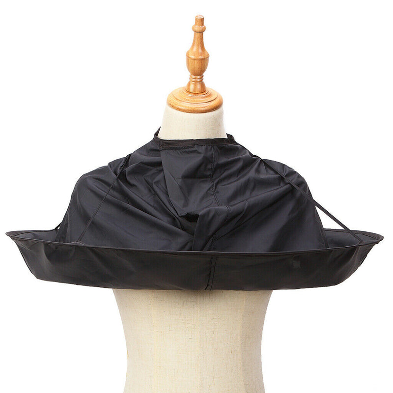 DIY Hair Cutting Cape Hairdressing Umbrella Cloak Salon Barber Black 60cm