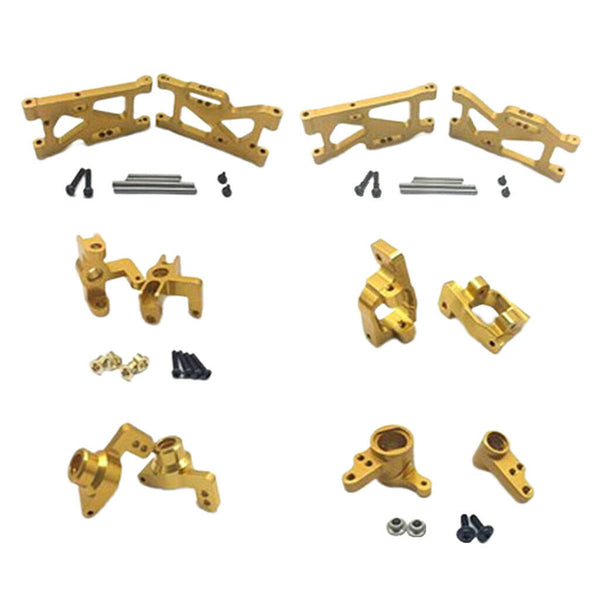 6Pcs 14th RC Car Truck Parts Set Rear Hub Carriers Fits WLtoys 1:14 144001