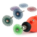 18Pcs 25Mm / 1 Inch Brushed Disc Kit Detail Abrasive Brush with 6 Mandrels