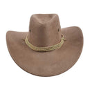 New Cowboy Cap Suede Look Wild West Fancy Cowgirl Unisex Hat Khaki