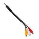 28cm 3.5mm jack av male to 3rca female audio video cable cord  stereo adapter Gw