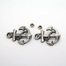10 Sets Anchor Punk Rivet Metal Stud Spots Button for Leathercraft Decor