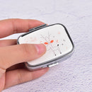 Square Metal Folding pill case Medicine Organizer Pill Box Storage Container Nw