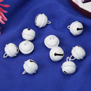 20pcs 25mm Metal Jingle Bells Christmas Hanging Decor Pet Pendant (White)