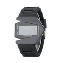 Unisex LED Waterproof Aircraft Sport Digital Display Wristwatch Watch Black A
