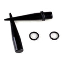 18 Pieces Ear Tapers Full Kit Acrylic Earring Stretcher Tunnel (Black) U6H6