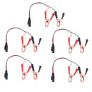 5x 18AWG SAE to Alligator Clips Extension Cable Car Battery Jumper Booster