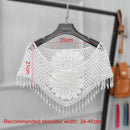 Crochet Hollow Lace Tassels Cape Shopping Women Shawl Knit Cloak Travel Fashion