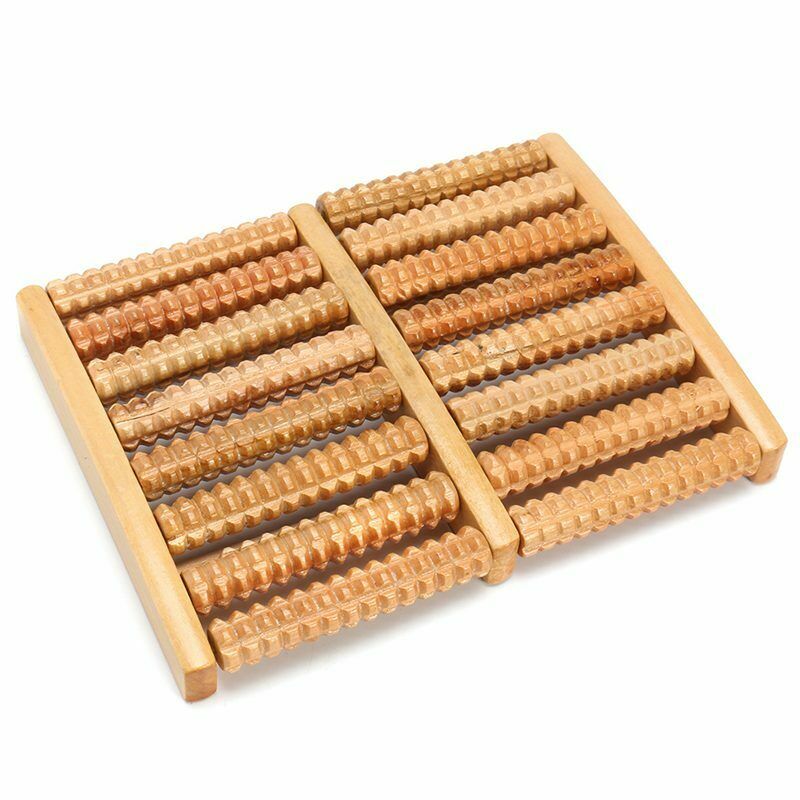 Wooden Foot Roller Wood Care Massage Reflexology Relax Relief Massage, 8 Ro T6P9