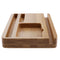4 In1 Bamboo Desktop Organizer Stand For Mobile Phone, Ipad, Pen, Card
