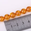 15.5 Inch Strand Mahogany Amber Round Loose Beads 10mm for DIY Necklace Making