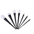 Pro 7Pcs Makeup Brushes Set Black White Powder Foundation Blush Brush Tool