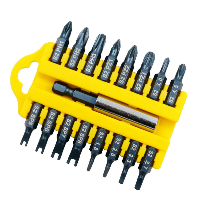 17Pcs Security Tamper Proof Multi-Bit Set Magnetic Holder Screwdriver Bits D