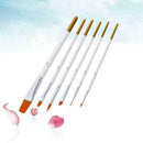 6Pcs Synthetic Hair Artist Paint Nylon Filbert Acrylic Oil Brush Watercolor U0W3
