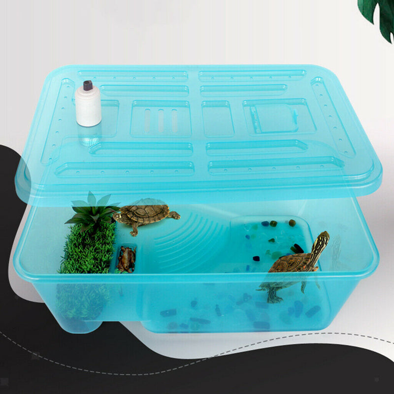 1pcs Plastic Reptile  Tortoise Turtle Tank Terrariums Box Vivarium Box