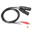 Dual RCA Male to XLR Male Cable 2 XLR to 2 RCA Plug HIFI Stereo Audio Cable A