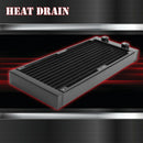 PC Water Cooling 12 Tubes Aluminum Radiator CPU Heat Sink Exchanger (240mm)