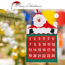 2PCS Christmas Advent Calendar Countdown Santa Claus Fabric Xmas Decor Pock