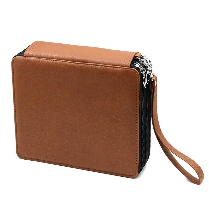 120 Slots Pencil Case PU Leather Handy Multi-layer Large Zipper Pen Bag wit M3G7