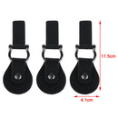 3x Black PU Leather Toggle Buckle Coat Duffle Buttons Jacket Sewing Fastener
