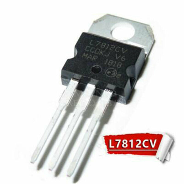 10pcs L7812CV L7812 KA7812 MC7812 Voltage Regulator 12V 1.5A TOSEAU