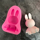 Rabbit Soap Mold Silicone Cake Molds Candle Bunny Fondant Chocolate Mould OZ