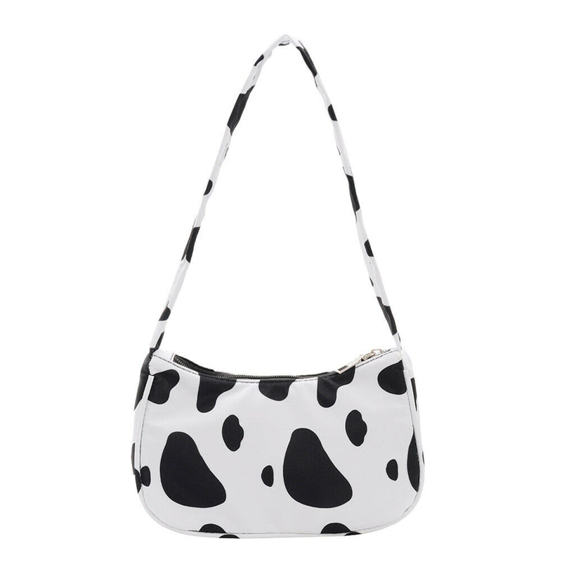 Cow Milk Printed Women Handbag Tote Female Casual Underarm Shoulder Bag (2)