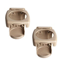 Car Vehicle Truck Hard Plastic Folding Drink Bottle Can Cup Holder Beige Plastic