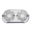 360 Degree Summer Rotating Double-Head Usb Cooling Personal Fan 3 Adjustabl