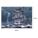5D DIY Full Drill Diamond Painting Thunder Ship Cross Stitch Embroidery Kit