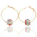 Pair of Big Ring Style Ear Hoops Earrings Earbobs Eardrop Jewelry for Women
