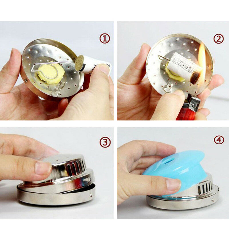 Stainless Steel Moxibustion Box Moxa Roll Stick Burner Massage Acupuncture Bj