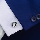 Luxury Round Crystal Cufflinks Men's Luxury Gifts Shiny Wedding Cufflinks