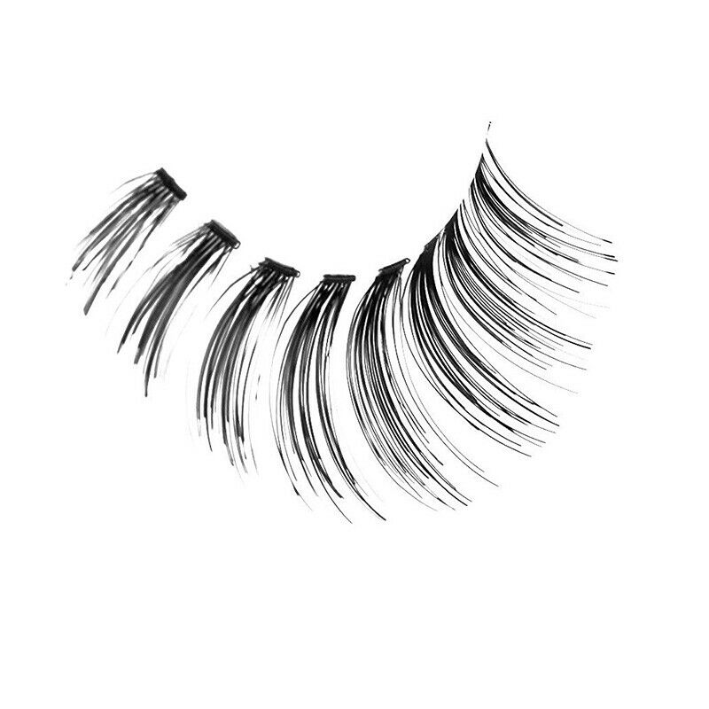 Handmade Human Hair Natural Eyelashes Thick False Eyelashes 1 Pair Black R3I6