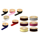 2x 20Yard 10mm Velvet Ribbon For Crafts Embellishments Wedding Decor Mixed