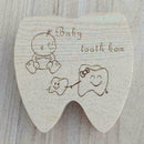 Baby Milk Teeth Tooth Lanugo Wooden Storage Fairy Box Organizer Girl Boy Z1 Q0G0