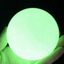 Luminous Quartz Glow In The Dark Stone Sphere Ball Green Crystal Stand 35mm W4S6