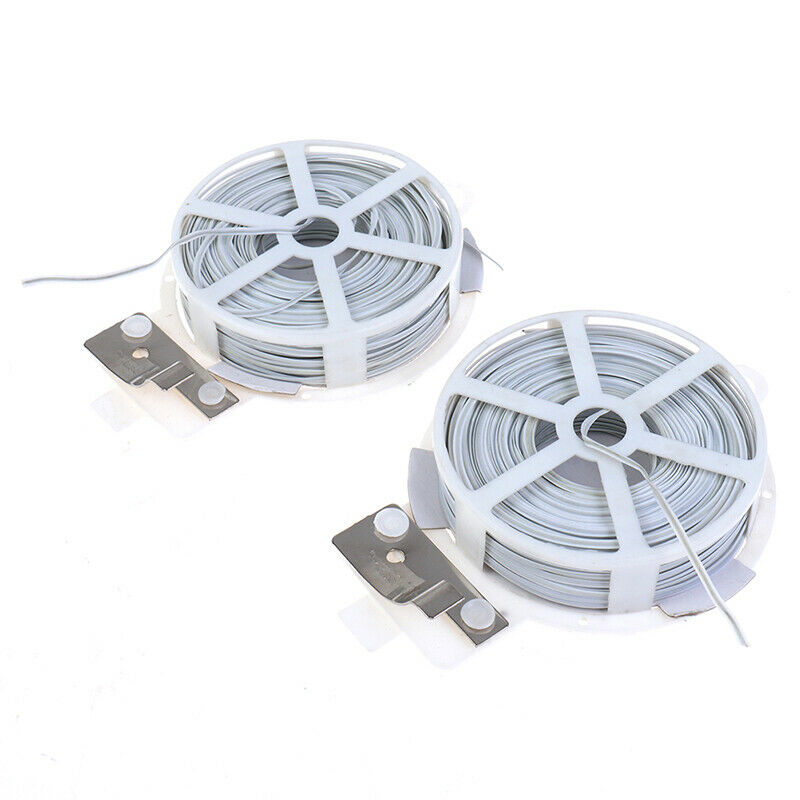1Pc (50m) White Multi-Function Sturdy Garden Plant Twist Tie with Coated WiSEAU